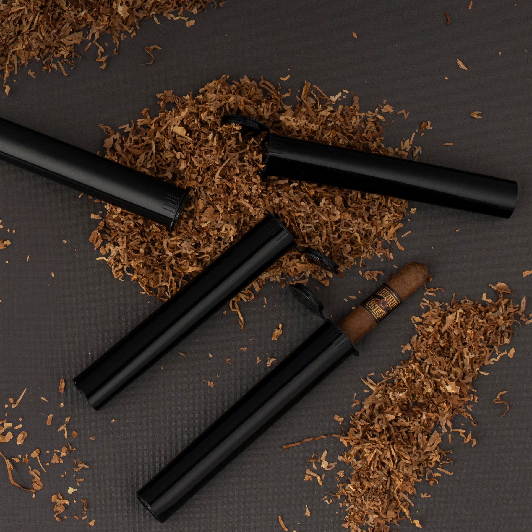 Matte Black Cigar Tubes